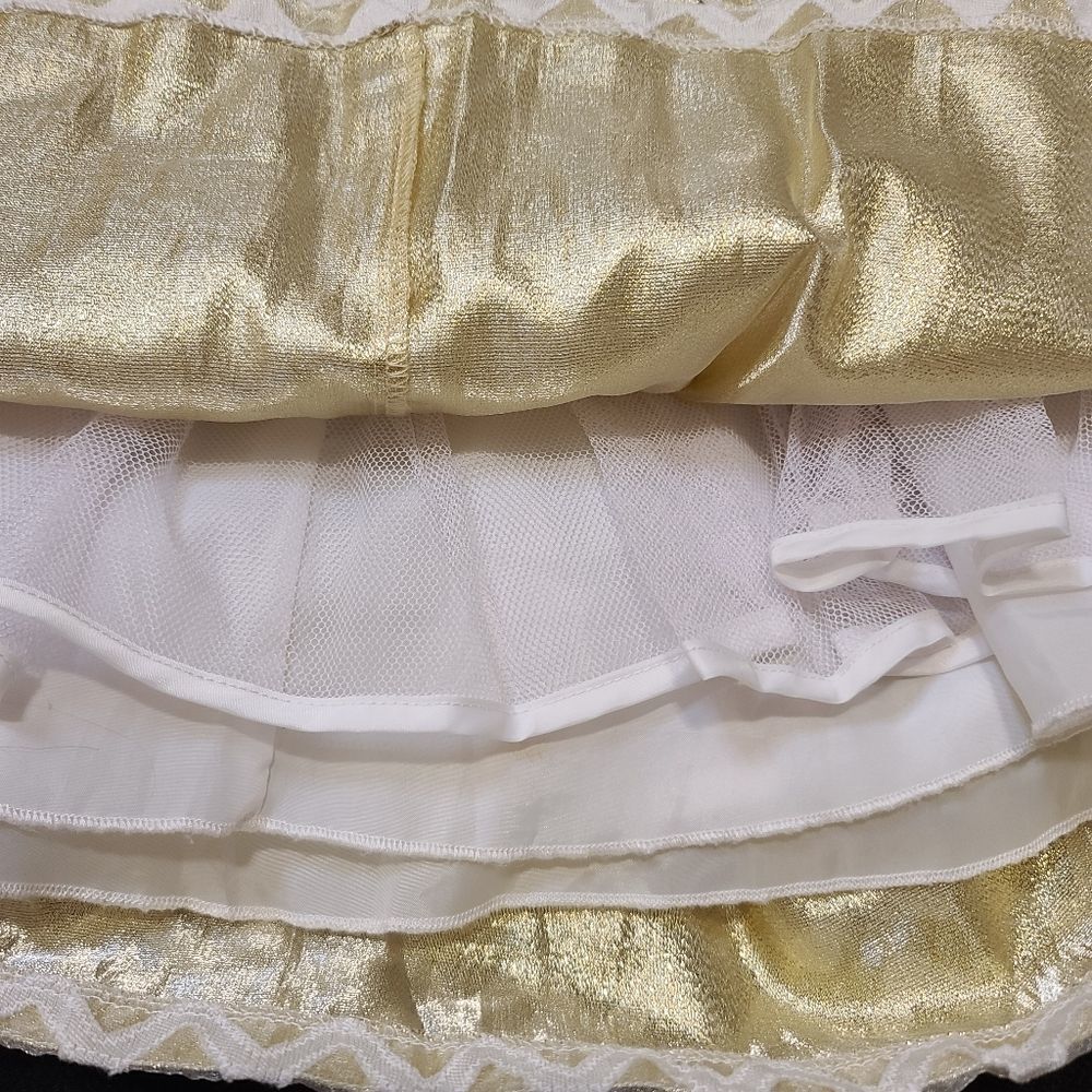 Gold Christmas Dress Holiday 4T - Picture 6 of 6